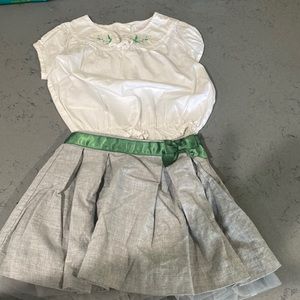 Janie and Jack skirt and shirt sleeve shirt